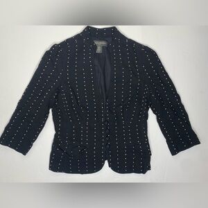 Banana Republic Textured Suit Jacker Dotted Pattern Cotton Sz 2